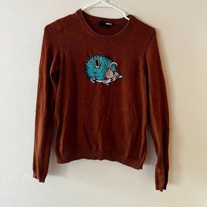 Hedgehog Embroidered Sweater